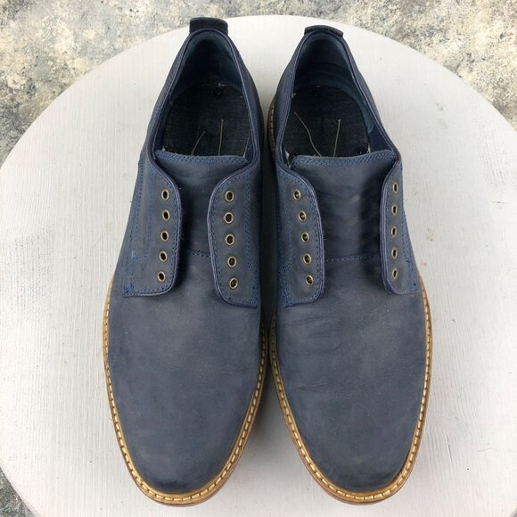 Cole Haan Men's Size 10M Tyler Grand.OS Blue Leather Plain Toe Derby Oxford Shoe - Picture 3 of 12